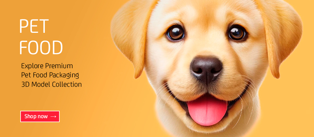 Pet Food Packaging 3D models for Download