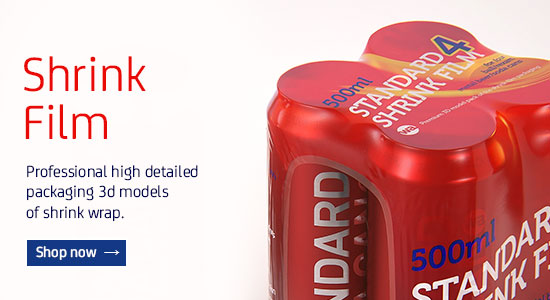 Shrink film packaging 3D models for Download