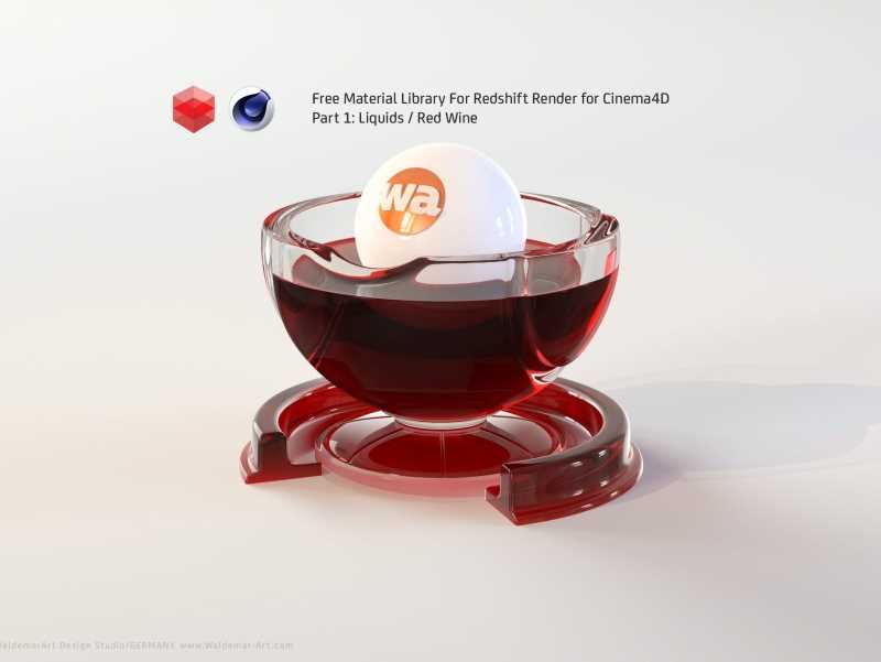 Free Redshift Material Pack/Library for Cinema 4D - Part 1 - Liquids