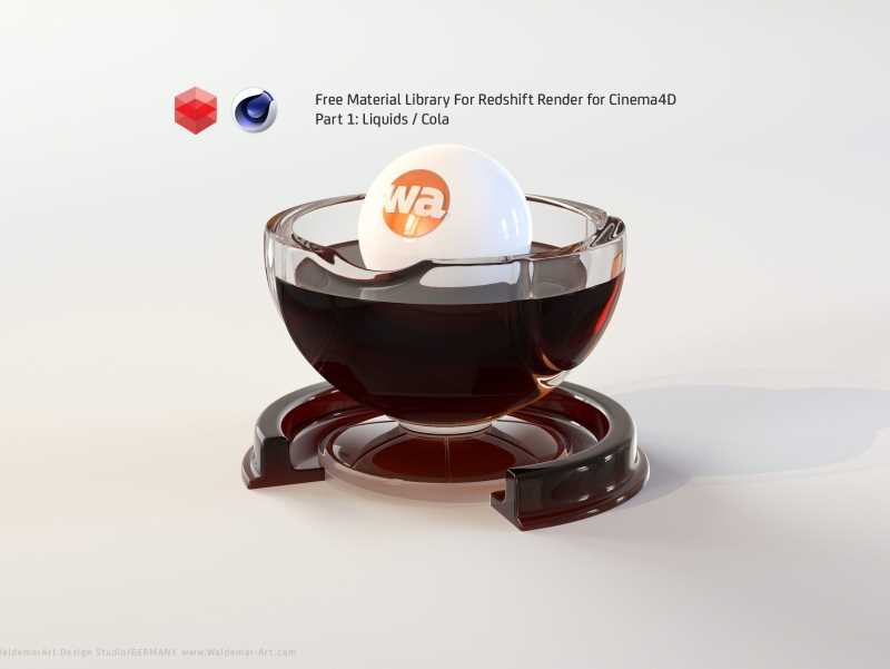 Free Redshift Material Pack/Library for Cinema 4D - Part 1 - Liquids