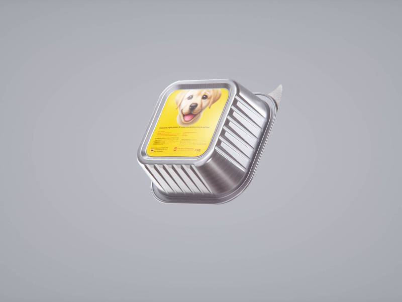 Premium 3D model of cardboard multi-pack packaging for 10x150g aluminum trays of pet food