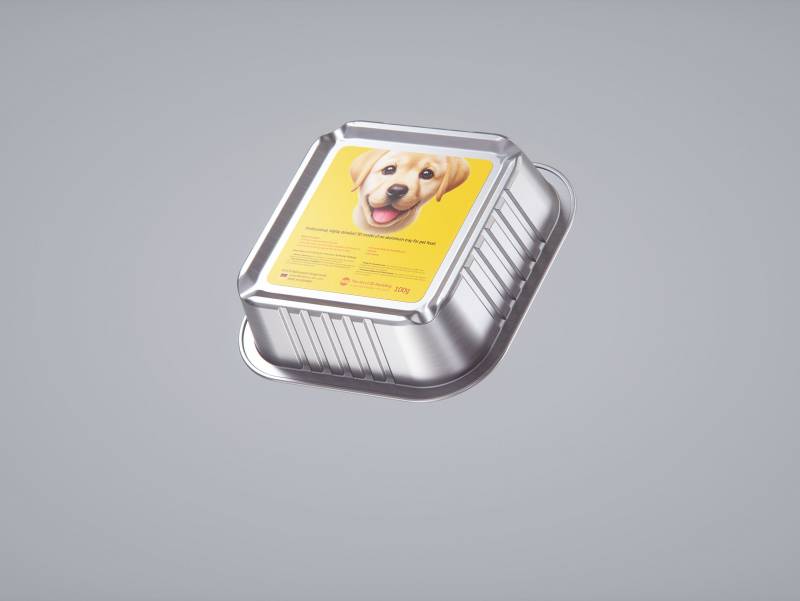 Cardboard multi-pack packaging for 16x100g aluminum trays of pet food premium 3d model