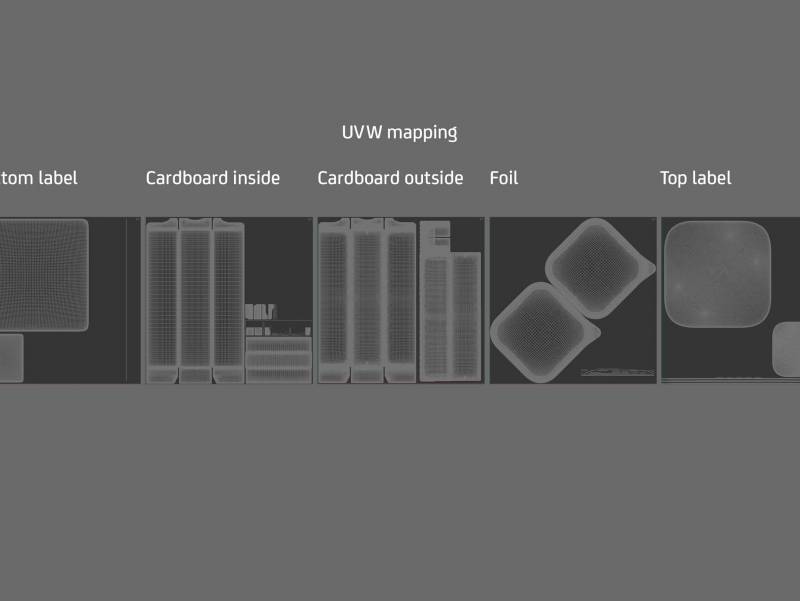Cardboard multi-pack packaging for 16x100g aluminum trays of pet food premium 3d model