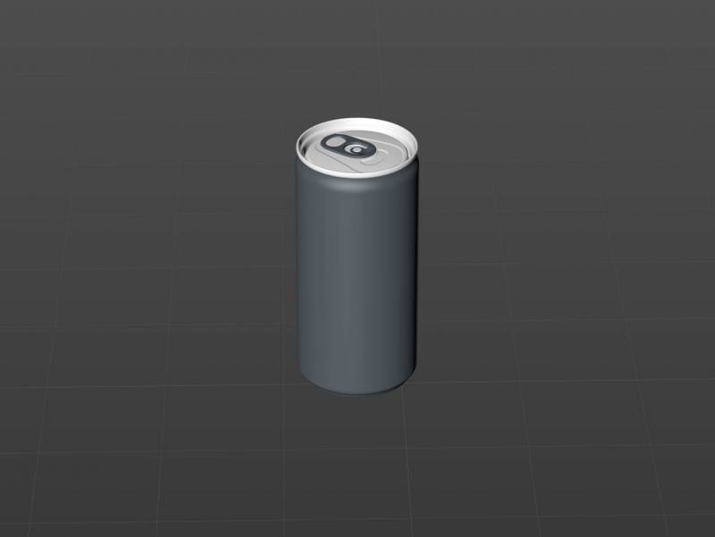 Premium 3D Model of 200ml Slim Soda Can Packaging