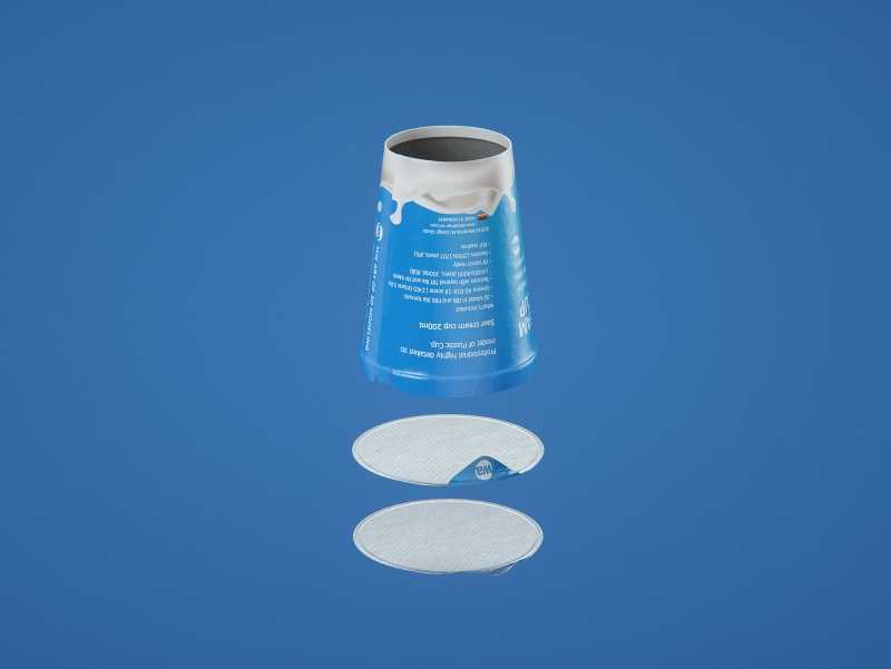 Sour cream premium packaging 3D model 200ml