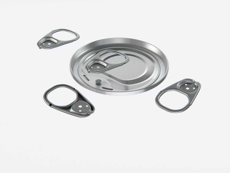 2x60g Metal Can for Canned Food Carton Pack 3D model