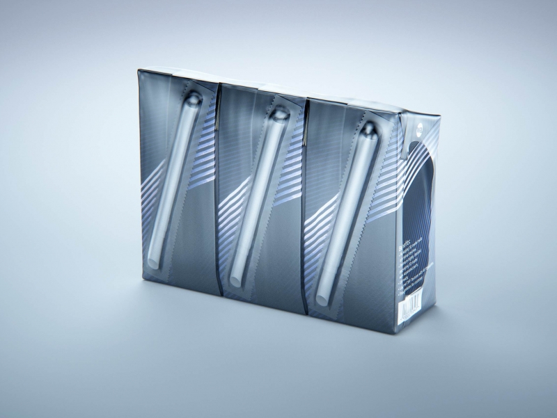 Premium 3D Model of 3x200ml Tetra Brik Edge Cartons in Shrink Film Wrap