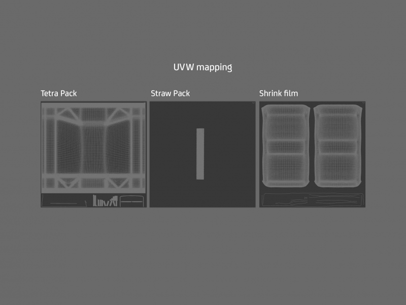 Premium 3D Model of 3x200ml Tetra Brik Edge Cartons in Shrink Film Wrap