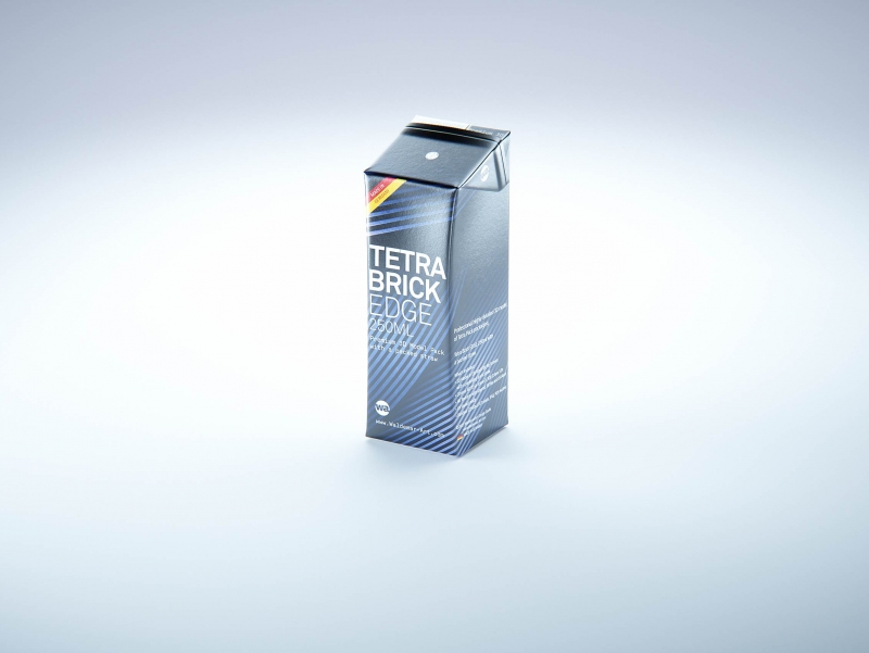 Premium 3D Model of 3x250ml Tetra Brik Edge Cartons in Shrink Film Wrap