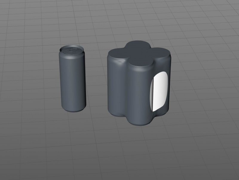 Premium packaging 3D Model of 4x330ml Sleek Soda Cans in Smooth Shrink Film Wrap