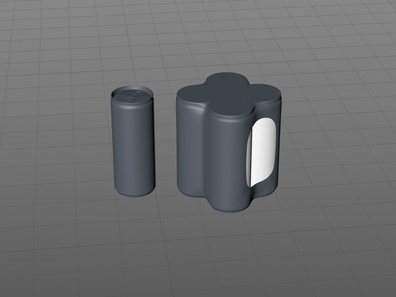 Premium Packaging 3D Model of 4x250ml Slim Soda Cans in Shrink Film Wrap