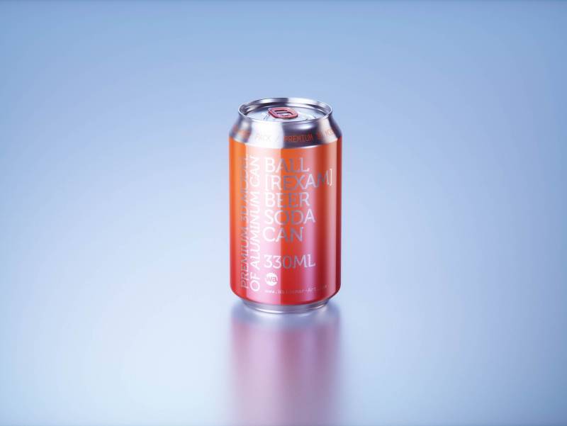 4 Sets of 6x330ml Standard Cans Each, Wrapped in Shrink Film and Packed in Cardboard Multi-pack Packaging 3D model pack