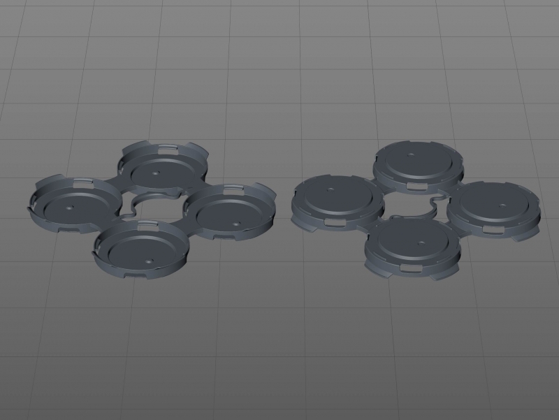 4x PakTech Plastic Handle for Metal Cans 3D model