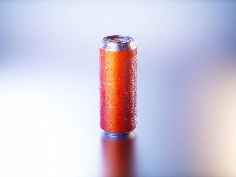 BALL (REXAM) Metal Standard Beer/Soda Can 500ml packaging 3D model with water condensation and frost