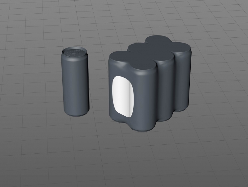 Premium packaging 3D Model of 6x330ml Sleek Beer/Soda Cans in Smooth Shrink Film Wrap