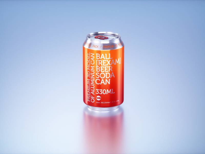 Shrink Film Multi-Pack Packaging for 6x330ml Standard Beer Cans Premium 3D model