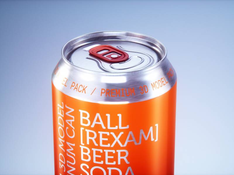 Shrink Film Multi-Pack Packaging for 6x330ml Standard Beer Cans Premium 3D model