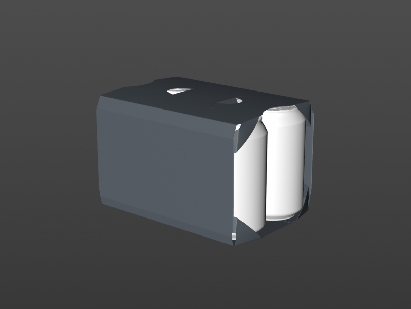 Premium Packaging 3D Model of carton package for 6x330ml Standard Beer/Soda Can