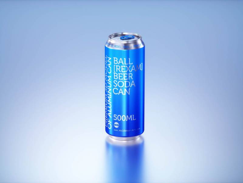 Shrink Film Multi-Pack Packaging for 6x500ml Standard Beer Cans Premium 3D model