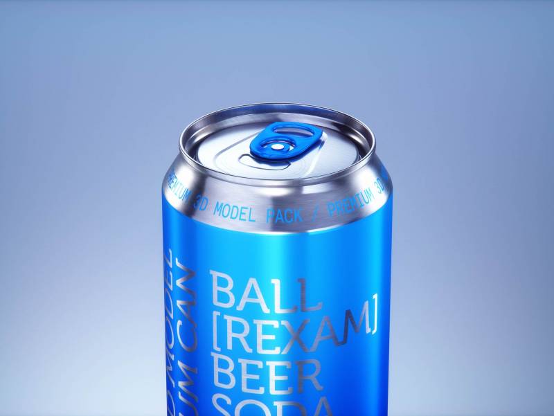 Shrink Film Multi-Pack Packaging for 6x500ml Standard Beer Cans Premium 3D model