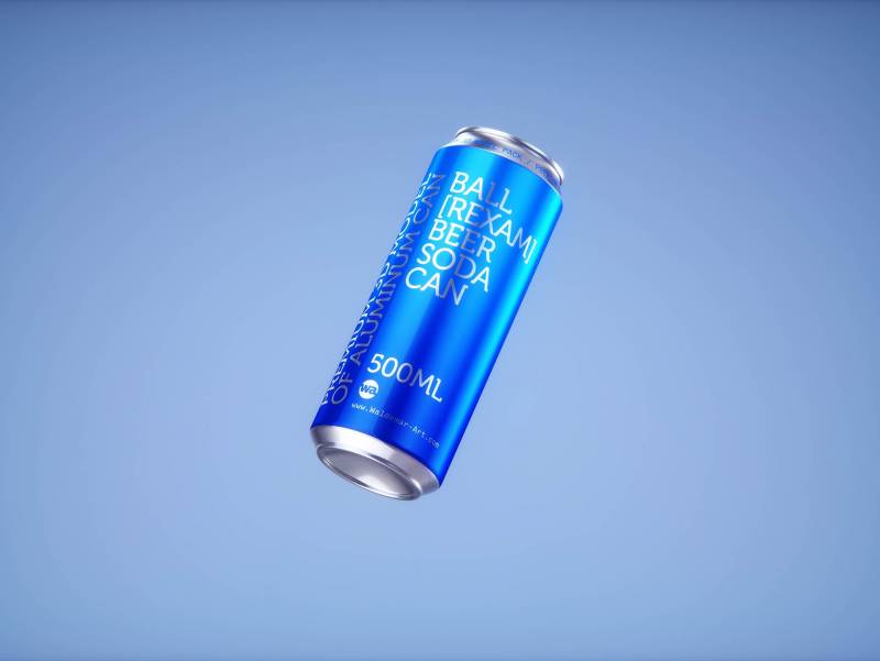 Shrink Film Multi-Pack Packaging for 6x500ml Standard Beer Cans Premium 3D model