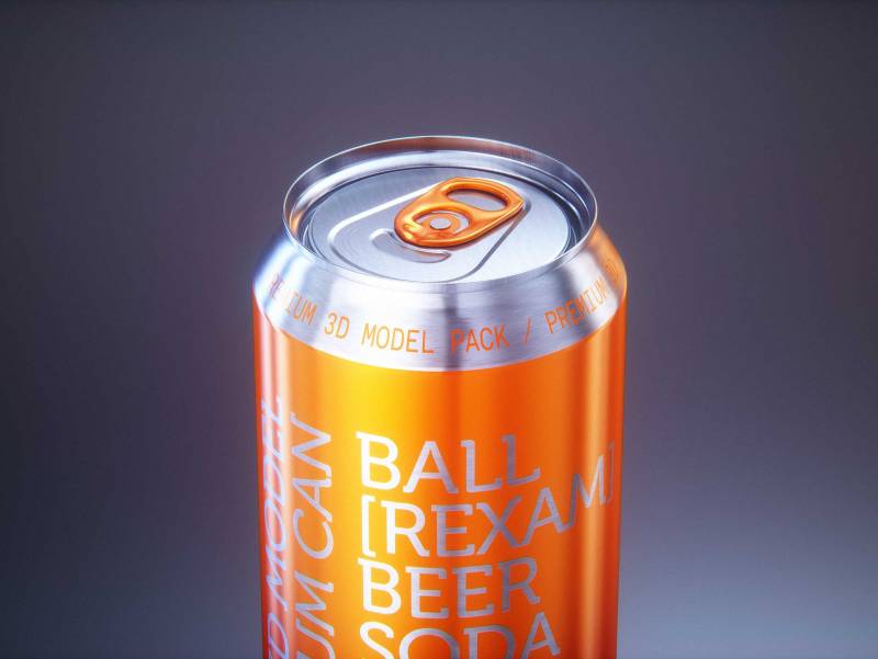 Premium Packaging 3D Model of Carton Cluster-Pack  for 6x500ml Standard Soda/Beer Can