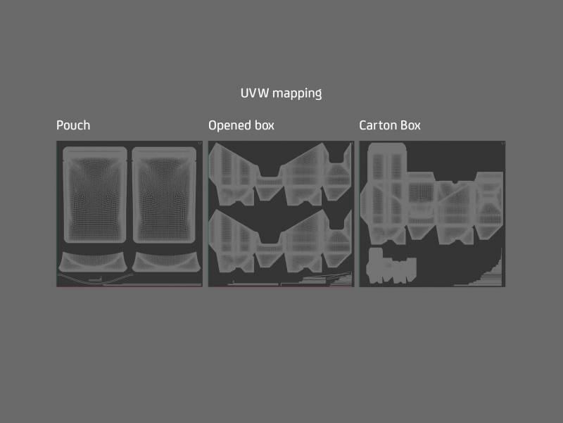 Premium 3D model of carton multi-pack packaging for 8x85g plastic pouches of pet food
