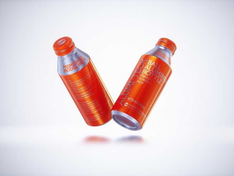 Alumi-tek (Alumitek) Aluminum Bottle packaging 3d model 16oz-473ml