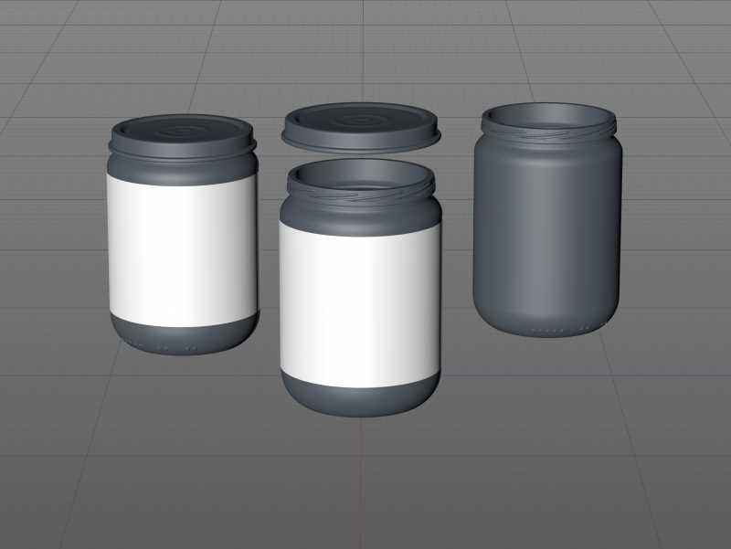 Baby Food Fruit Puree Glass Jar 3D model 190g