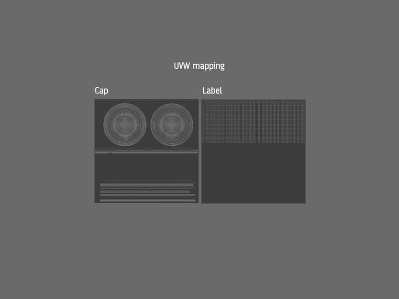 Baby Food Fruit Puree Glass Jar 3D model 250g