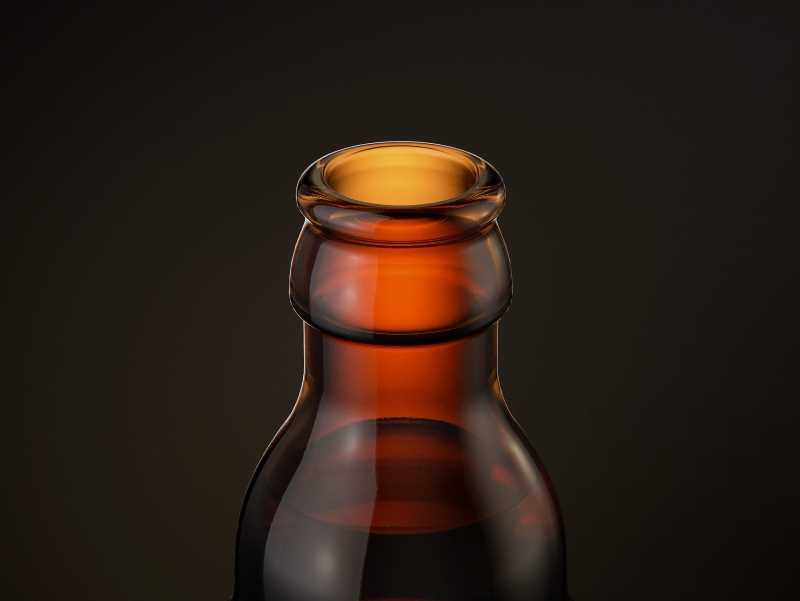 STEINIE Beer Glass Bottle 330ml with crown cork and labels packaging 3d model pak