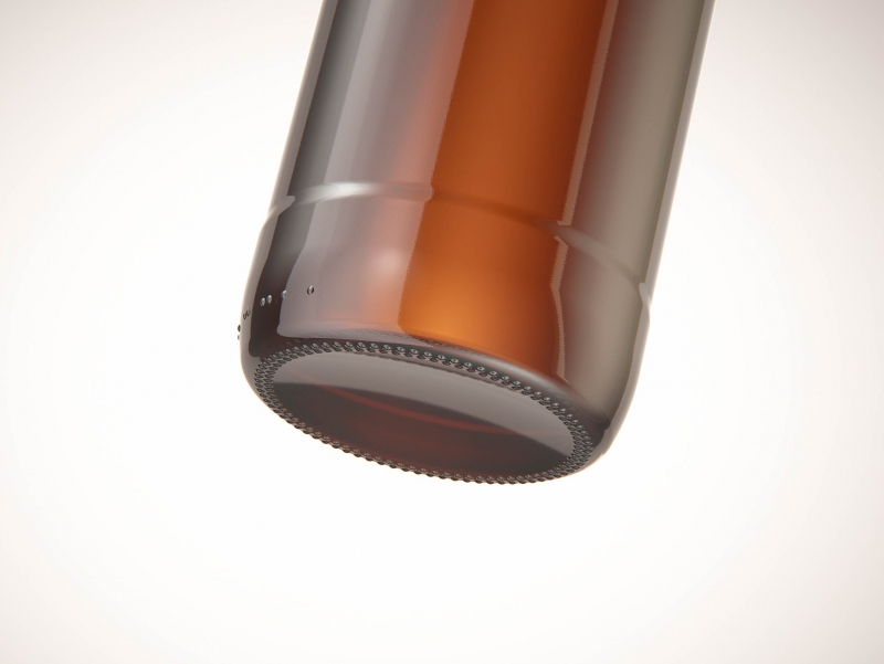 Beer glass bottle 500ml with Swing Top closure packaging 3D model