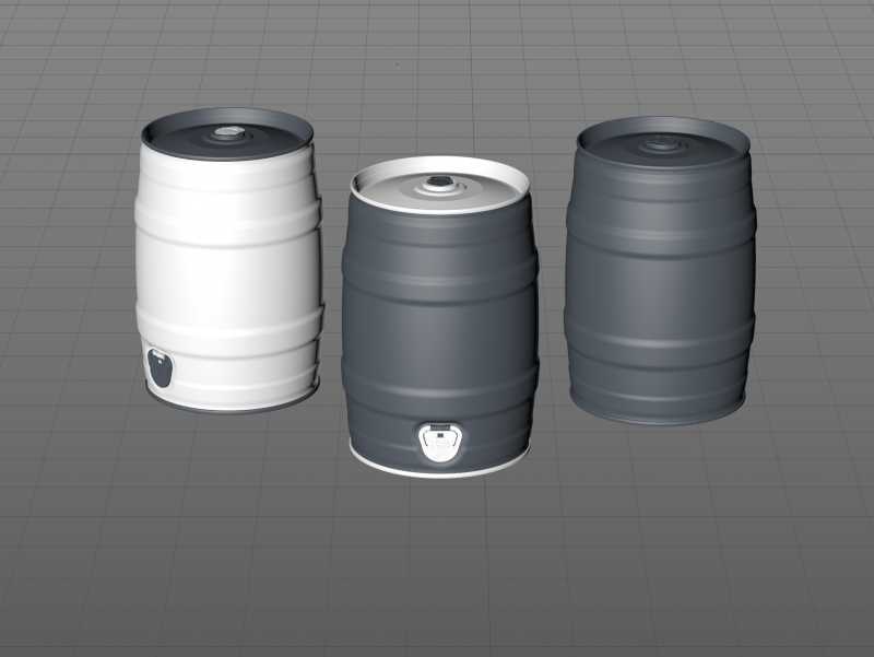 Beer Metal KEG 5L (5000ml) 3D model