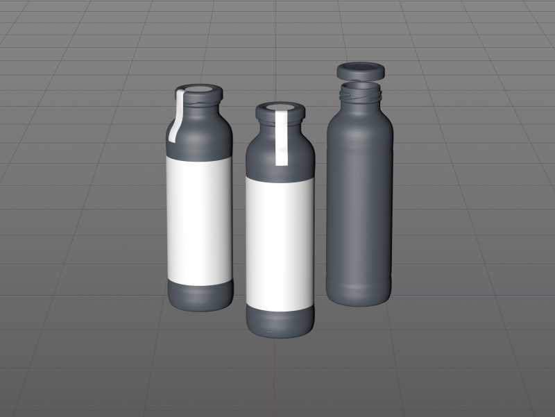 Packaging 3D model of Bio Lemonade Glass Bottle 330ml