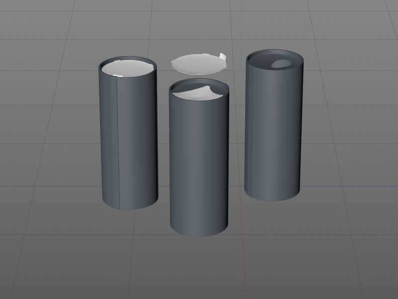 Packaging 3D model of carton can Cartocan 250ml