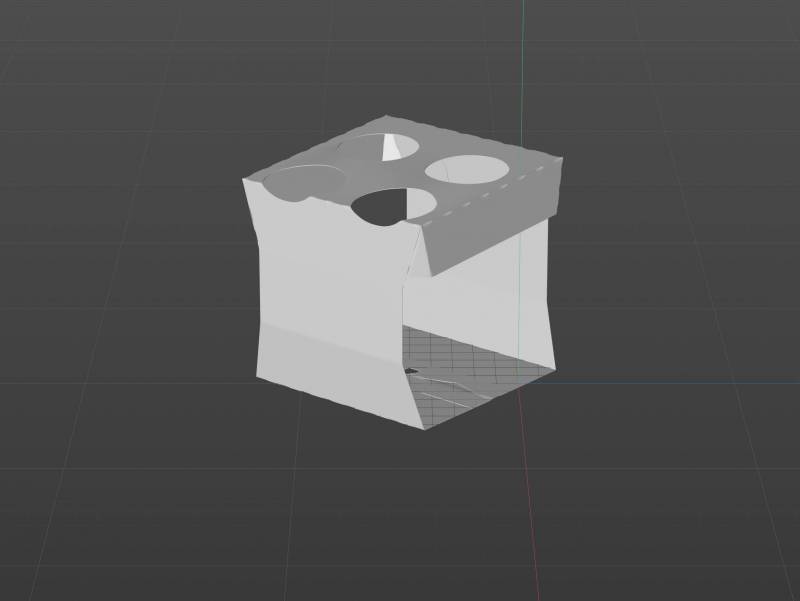 Carton multi-pack packaging for 4x200ml Tetra Prizma Edge premium 3D model 