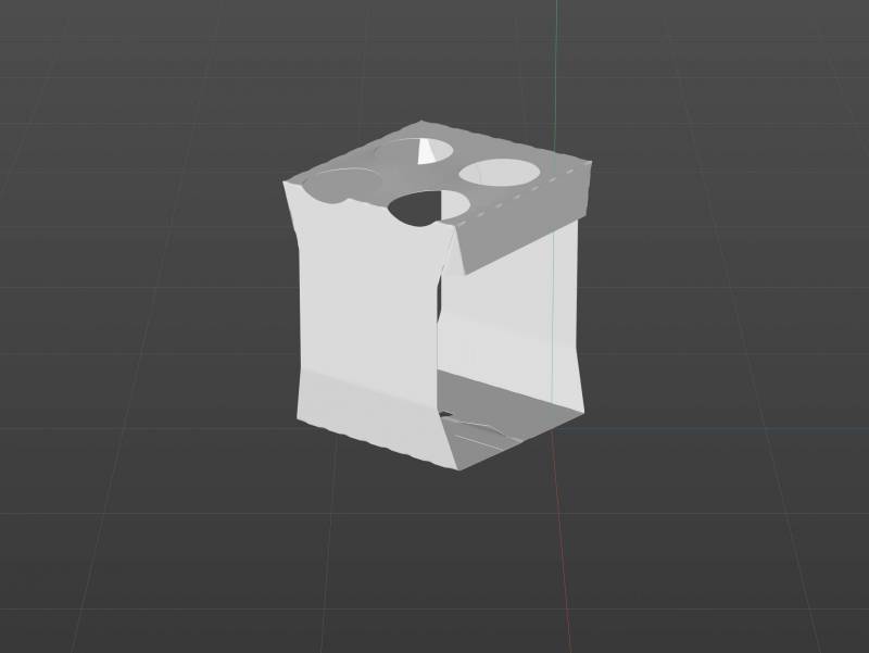 Carton multi-pack packaging for 4x250ml Tetra Prizma Edge premium 3D model 	