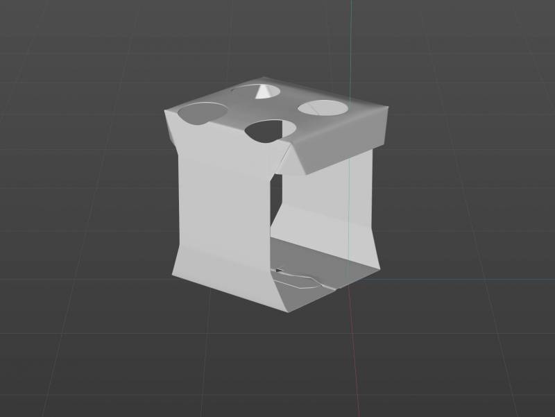 Carton multi-pack packaging for 4x330ml Tetra Prizma Square premium 3D model 