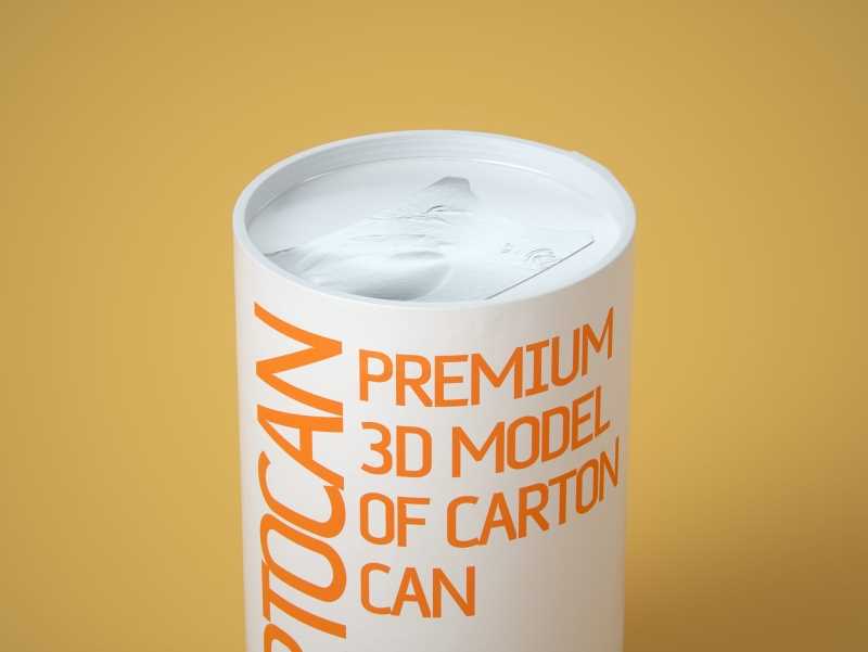 CartoCan 150ml and 250ml Premium packaging 3D model pak.