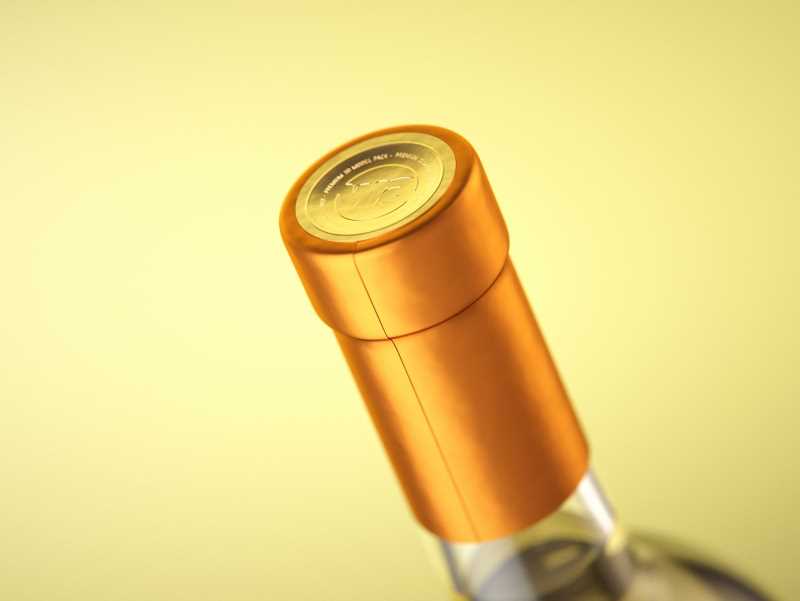 3D model of a Chardonnay glass bottle 750ml with cork