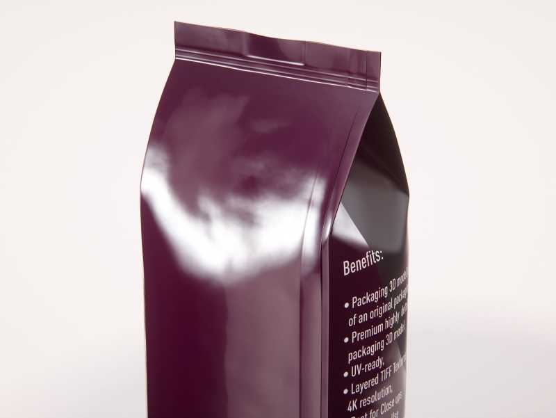 Plastic Coffee Bag 1000g (Tall) for Roasted Coffee packaging 3d model
