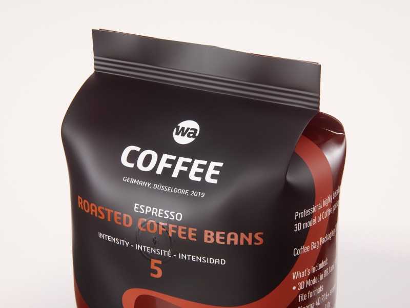 Plastic Coffee Bag 1000g (Wide) for Roasted Coffee packaging 3d model