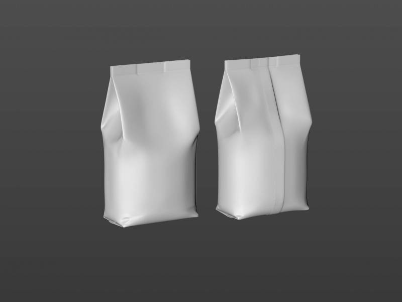 Plastic Coffee Bag 750g premium packaging 3d model