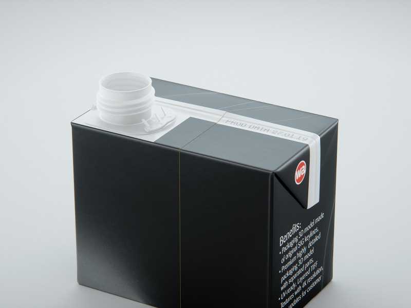 SIG combiBloc Compact 200ml with combiSmart closure packaging 3D model