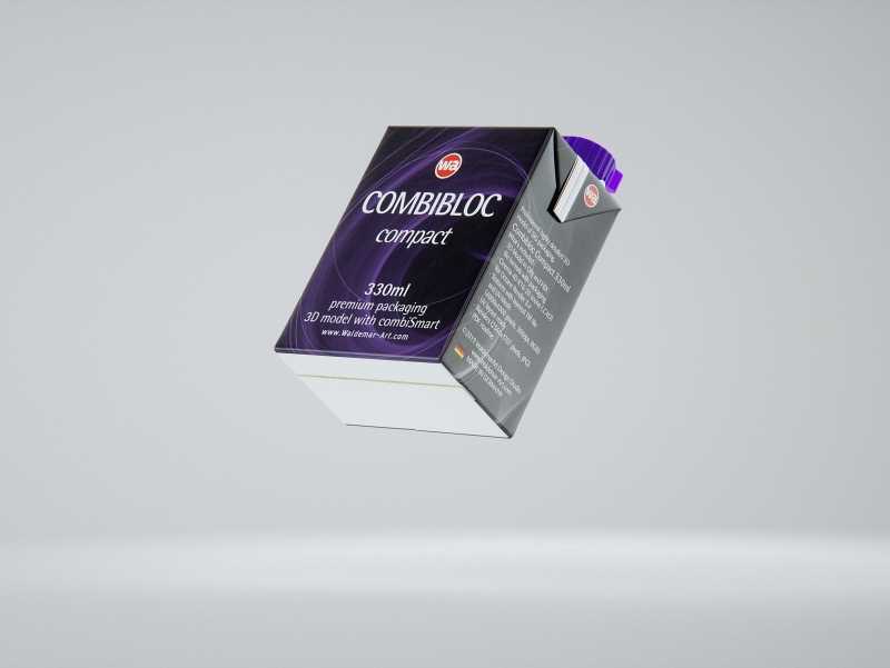 SIG combiBloc Compact 330ml with combiSmart closure packaging 3D model