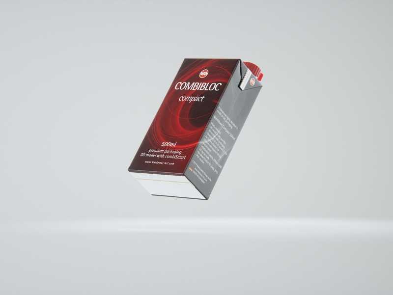 SIG combiBloc Compact 500ml with combiSmart closure packaging 3D model