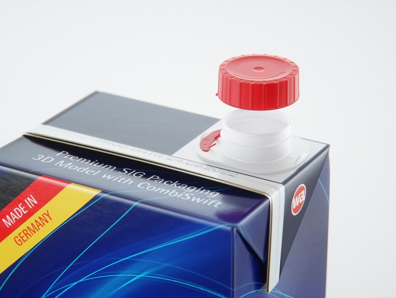 SIG CombiBloc Magnum 1500ml carton packaging 3d model with CombiSwift