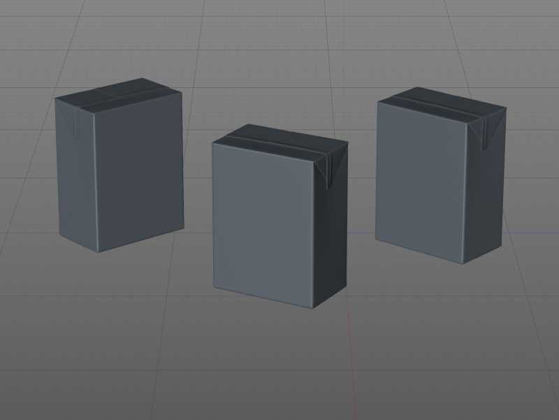 SIG CombiBloc Small 200ml with perforation and a straw hole packaging 3D model pak