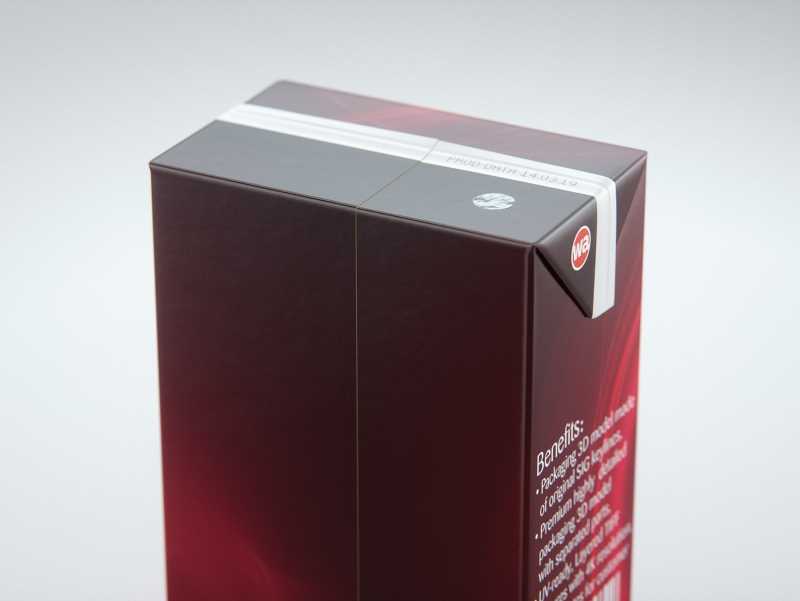 SIG CombiBloc Small 250ml with perforation and a straw hole packaging 3D model pak