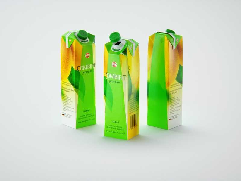 SIG Combifit Premium 1000ml with CombiSwift carton packaging 3D model